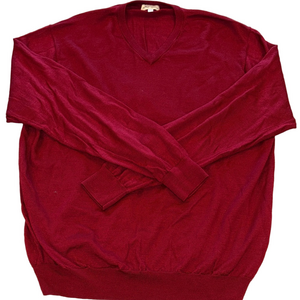 Peter Millar Deep Red V-Neck Sweater